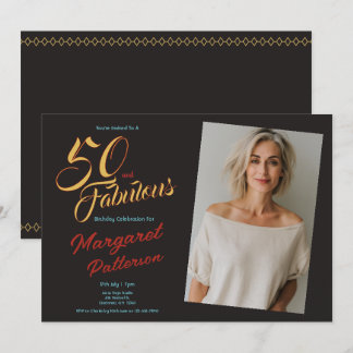 50 and Fabulous | 50th Birthday Party Invitation