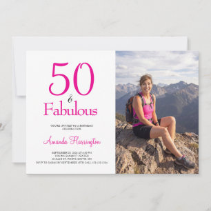 50 and Fabulous 50th Birthday Party Invitation