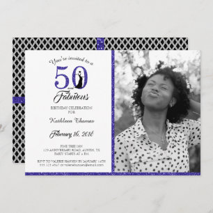 50 and Fabulous   50th Birthday Party Invitation