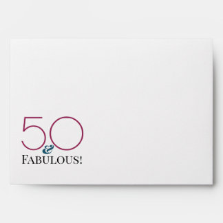 50 and Fabulous 50th Birthday Party Invitation Envelope