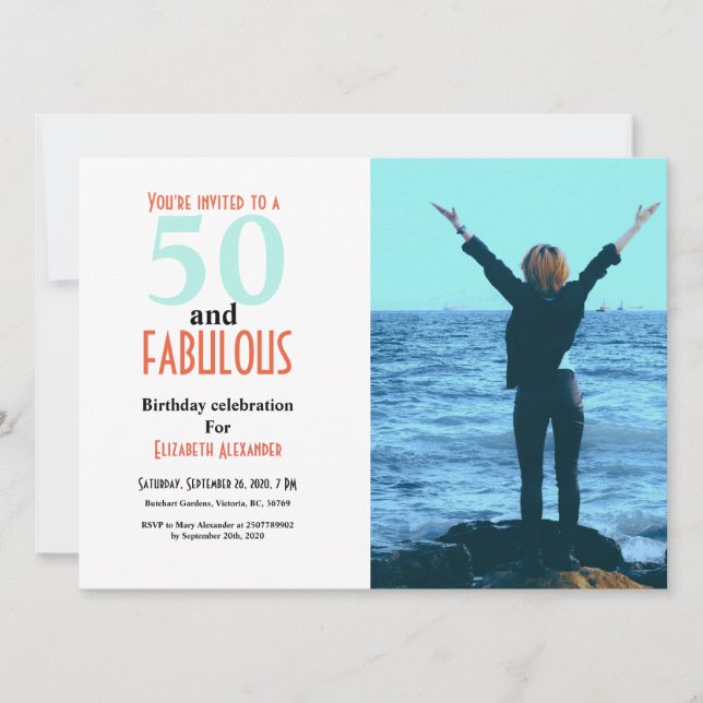 50 and fabulous 50th birthday party photo (Front)