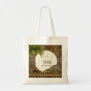 50 and Fabulous 50th Cruise Leopard Print Tote Bag