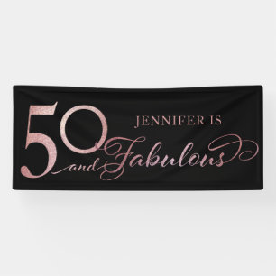 50 and Fabulous Birthday Banner