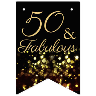 50 and Fabulous Birthday Bunting