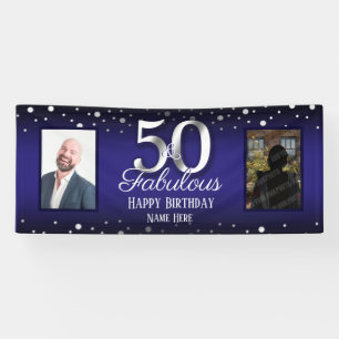 50 and Fabulous Birthday Confetti Photo Banner