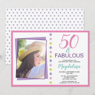 50 and Fabulous Birthday Invitation