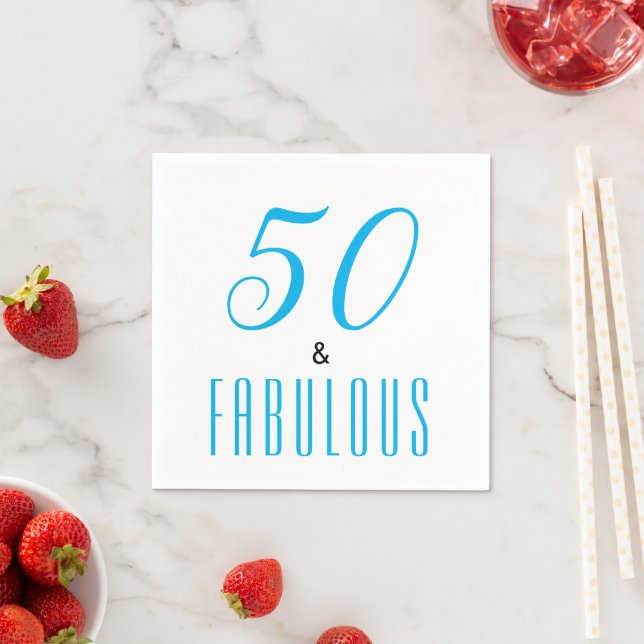 50 And Fabulous Birthday Napkins (Insitu)