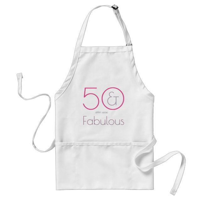50 and Fabulous Birthday Party Apron (Front)