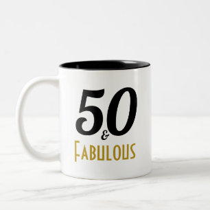 50 and Fabulous Birthday Party Mug