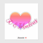 50 And Fabulous Birthday Party Pink Heart Ombre<br><div class="desc">Cute and pretty happy birthday sticker with colourful red heart pattern designed for 50th birthday celebrations! Available in different sizes to choose from.</div>