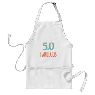 50 and fabulous birthday party standard apron