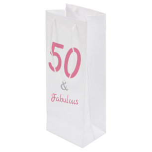 50 and Fabulous Birthday Wine Gift Bag