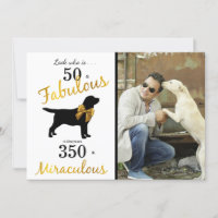 50 and Fabulous - Black Labrador - Gold Dog Years