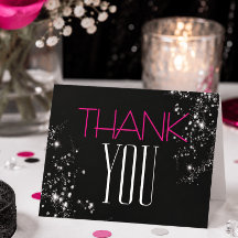50 and Fabulous Black Pink Glam Sparkle Birthday
