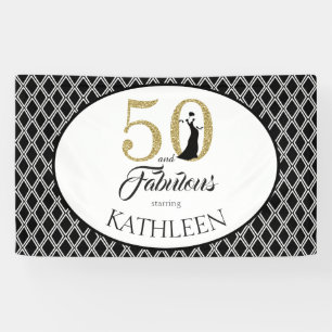 50 and Fabulous Custom 50th Birthday Banner