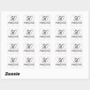 50 And Fabulous Customisable Birthday  Square Sticker