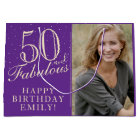 50 and Fabulous Elegant Purple 50th Birthday Photo