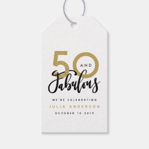 50 and fabulous gift tag