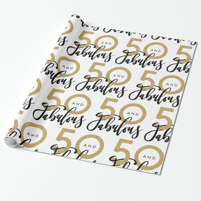 50 and fabulous gift wrap (Unrolled)