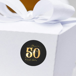 50 and Fabulous gold & black Sticker