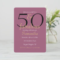 50 and Fabulous Gold Orchid Purple 50th Birthday