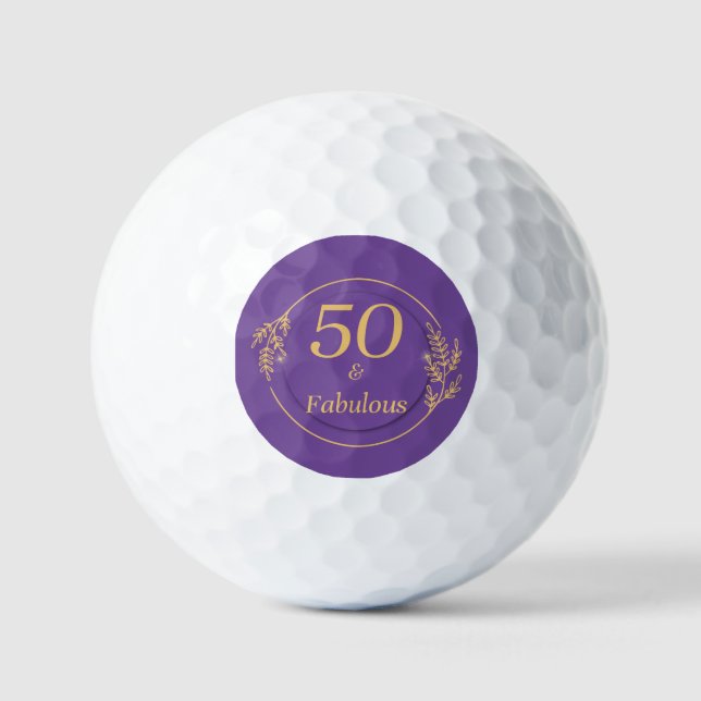 50 and Fabulous  Golf Balls (Front)