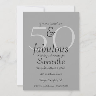 50 and Fabulous Invitation