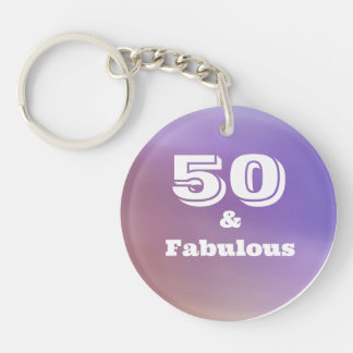50 and Fabulous key chain