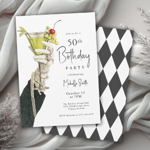 50 and Fabulous Milestone Adult Birthday Party Invitation