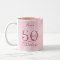 50 and Fabulous Modern Elegant Rose Gold Classic R