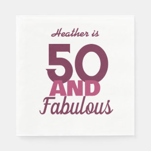 50 and Fabulous Napkin