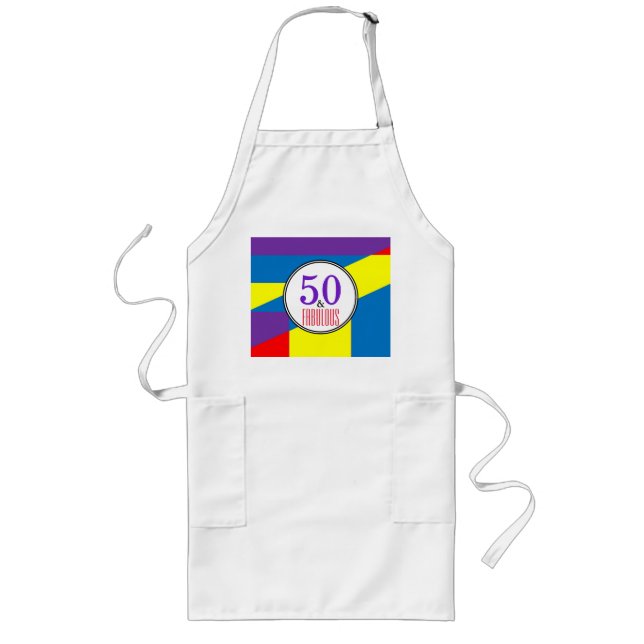 50 and Fabulous Party Long Apron (Front)