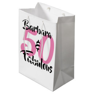 50 and Fabulous Personalised Birthday Party Medium Gift Bag