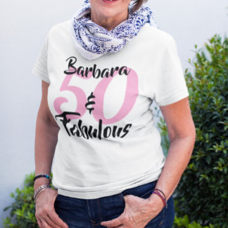 50 and Fabulous Personalised Birthday Party T-Shir T-Shirt