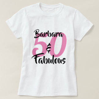 50 and Fabulous Personalised Birthday Party T-Shirt