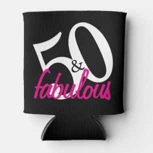 50 And Fabulous Personilized Can Coolers