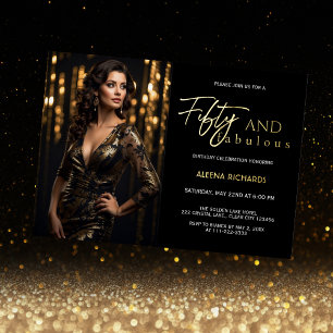 50 and Fabulous Photo Black Gold