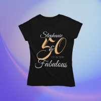 50 and Fabulous Pink Personalised Birthday Party T