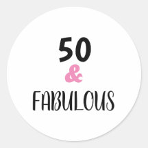 50 And Fabulous Typography Birthday Party