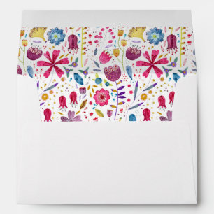 50 and Fabulous Watercolor Floral Birthday Envelope
