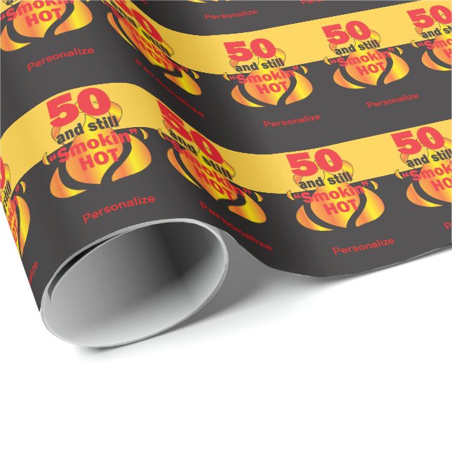 50 and Still Smokin Hot | 50th Birthday Wrapping Paper (Roll Corner)