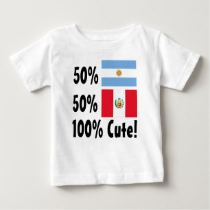 50% Argentinian 50% Peruvian 100% Cute Baby T-Shirt