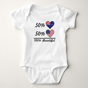50% Australian 50% American 100% Beautiful Baby Bodysuit