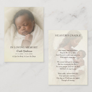 50 Baby Funeral Memorial Photo Prayer Cards
