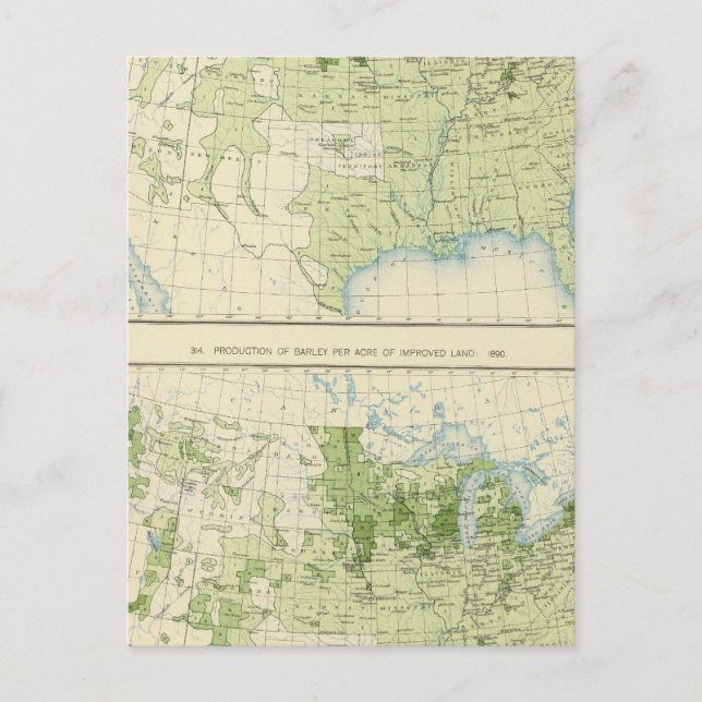 50 Barley 1890 Postcard (Front)