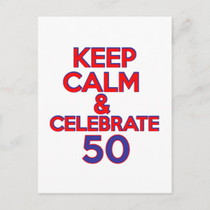 50 birthday design postcard