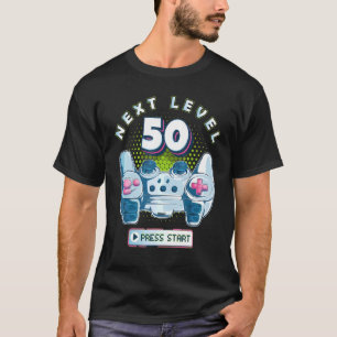 50 Birthday Gamer Next Level 50 Gaming Controller  T-Shirt