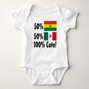 50% Bolivian 50% Mexican 100% Cute Baby Bodysuit