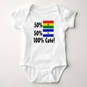 50% Bolivian 50% Salvadorian 100% Cute Baby Bodysuit