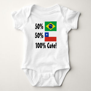 50% Brazilian 50% Chilean 100% Cute Baby Bodysuit